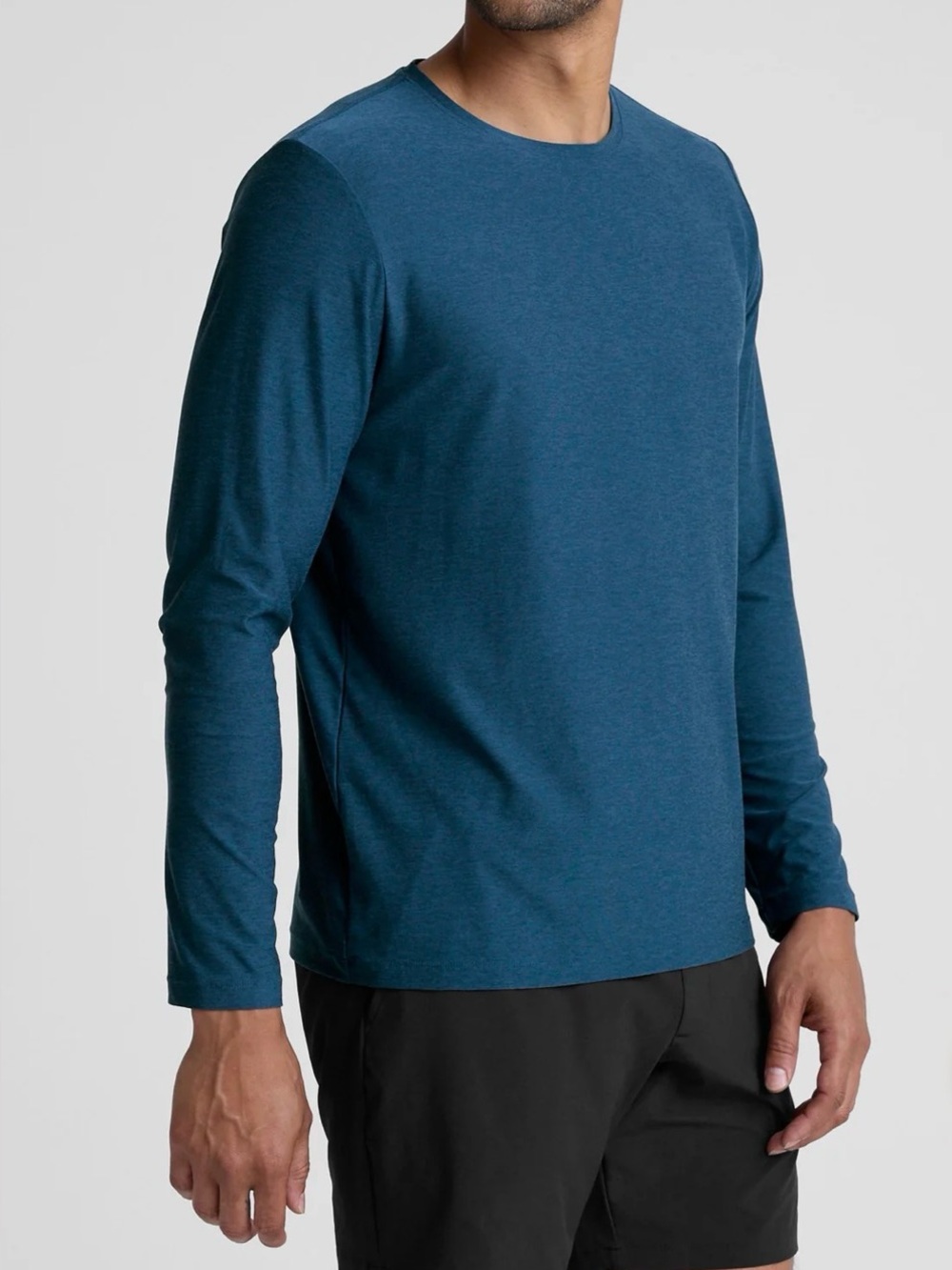 🆕 Beyond Yoga Always Beyond Men's Long Sleeve Crew 2.0 - Dark Cobalt Blue - M